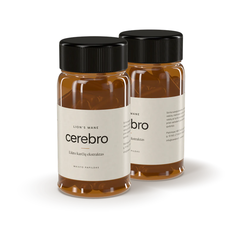 Cerebro bottle of lion’s mane capsules