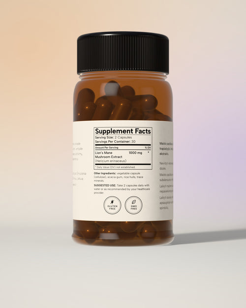 Cerebro label: supplement facts